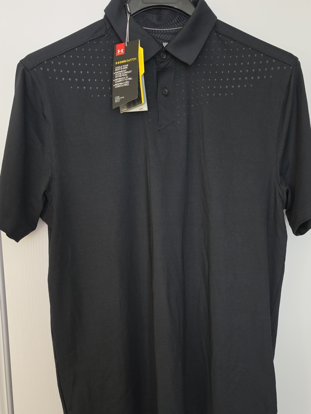 Under Armour Golf CoolSwitch Black Performance Polo - New